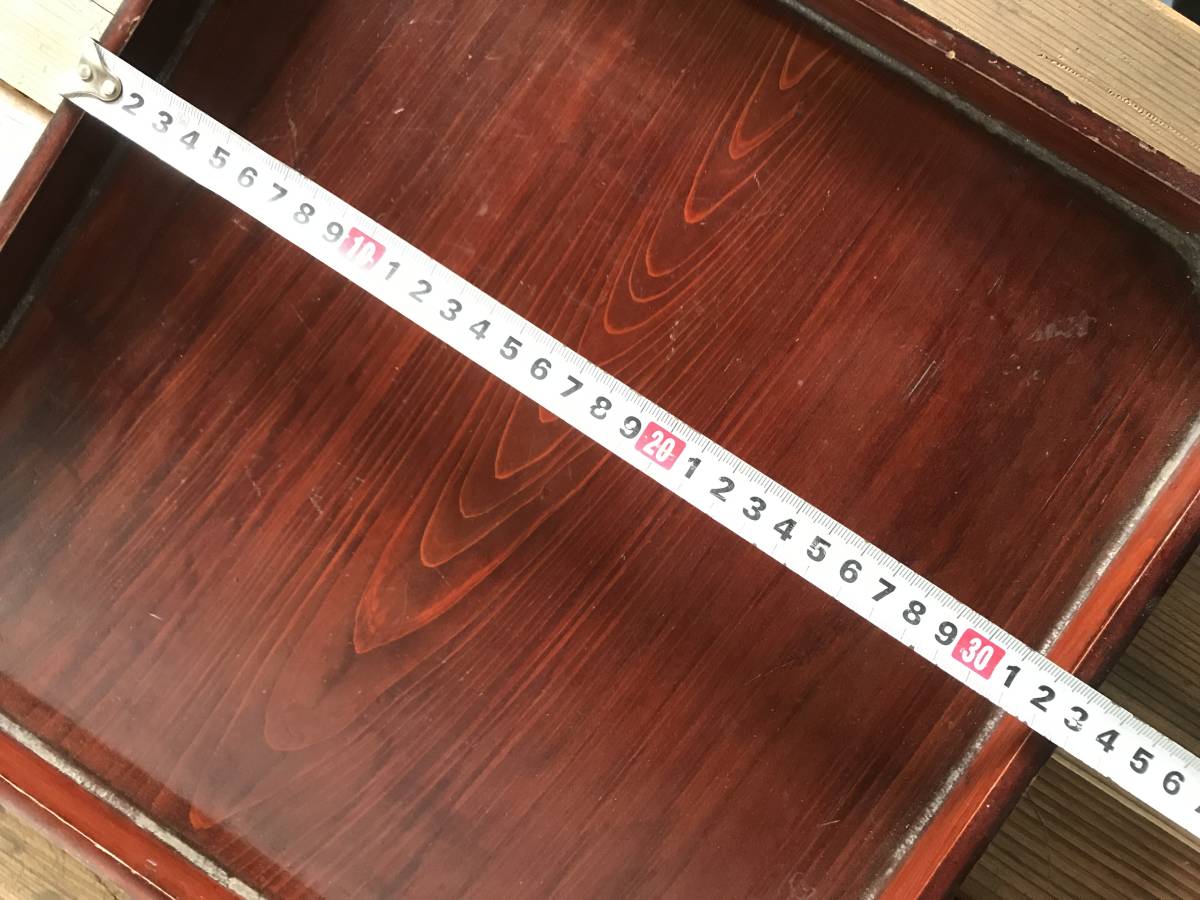 折敷 盆 根来 膳 江戸時代 隅切 懐石盆 茶道具 隅切盆 蔵出し 隅
