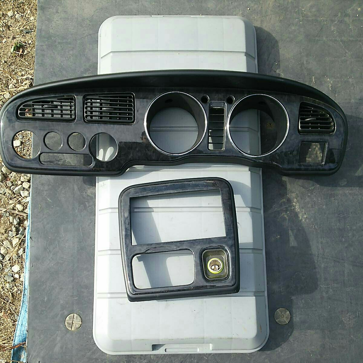 ダイハツ　ミラジーノ　L700S ブラックウッドグローブボックスパネル　黒木目 ダイハツ ミラジーノ L700S ブラックウッドグローブボックスパネル