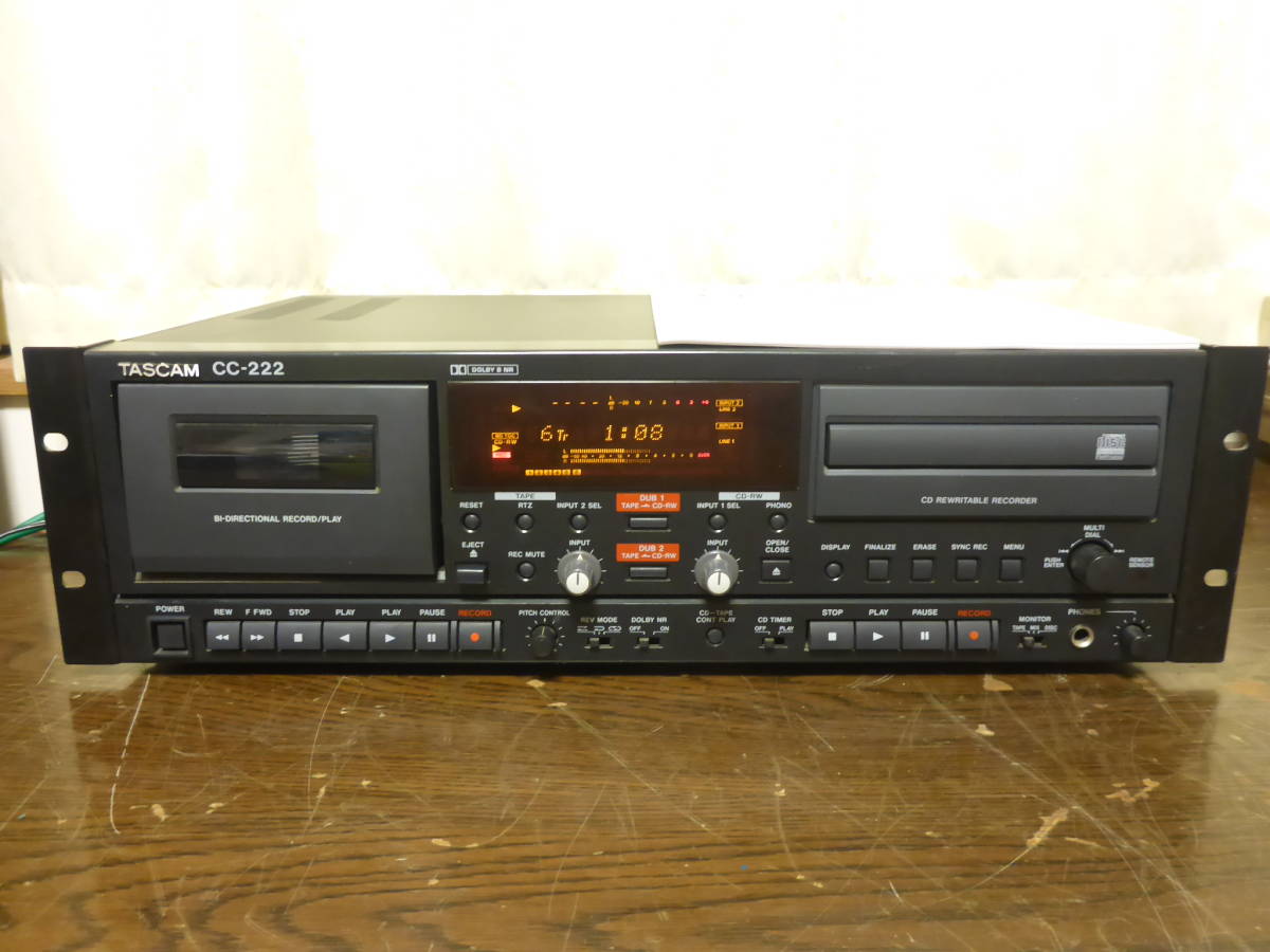 優良美品・TASCAM CDレコーダー⁄カセットデッキ CC-222SLMK2 CC TASCAM