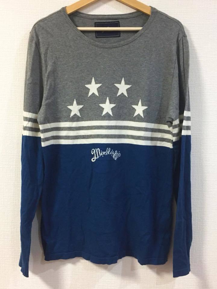  MARBLES マーブルズ スター ニット サイズL ボーダー KNIT M エム(トップス)｜売買されたオークション情報、yahooの商品情報をアーカイブ公開 - オークファン 男性用