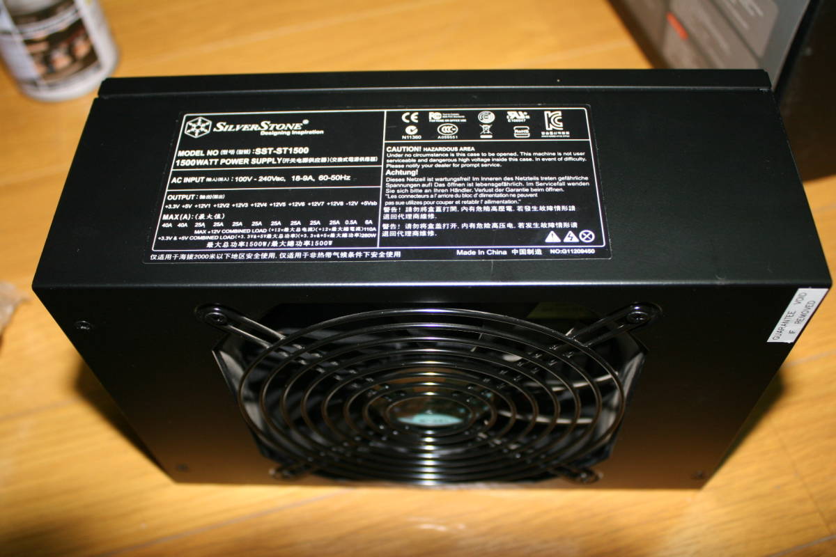 qj15 SilverStone SST-ST1500-TI 1500W 80PLUS Titanium認証 電源