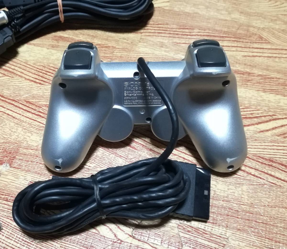 □PS2 薄型 SCPH-90000 白 サテンシルバー 本体一式 動作品 プレステ2