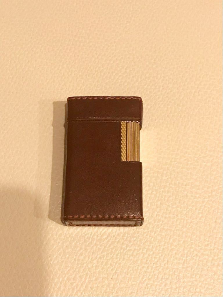 S.T.Dupont　デュポンガスライター用本革カバー ブラウン 茶系 