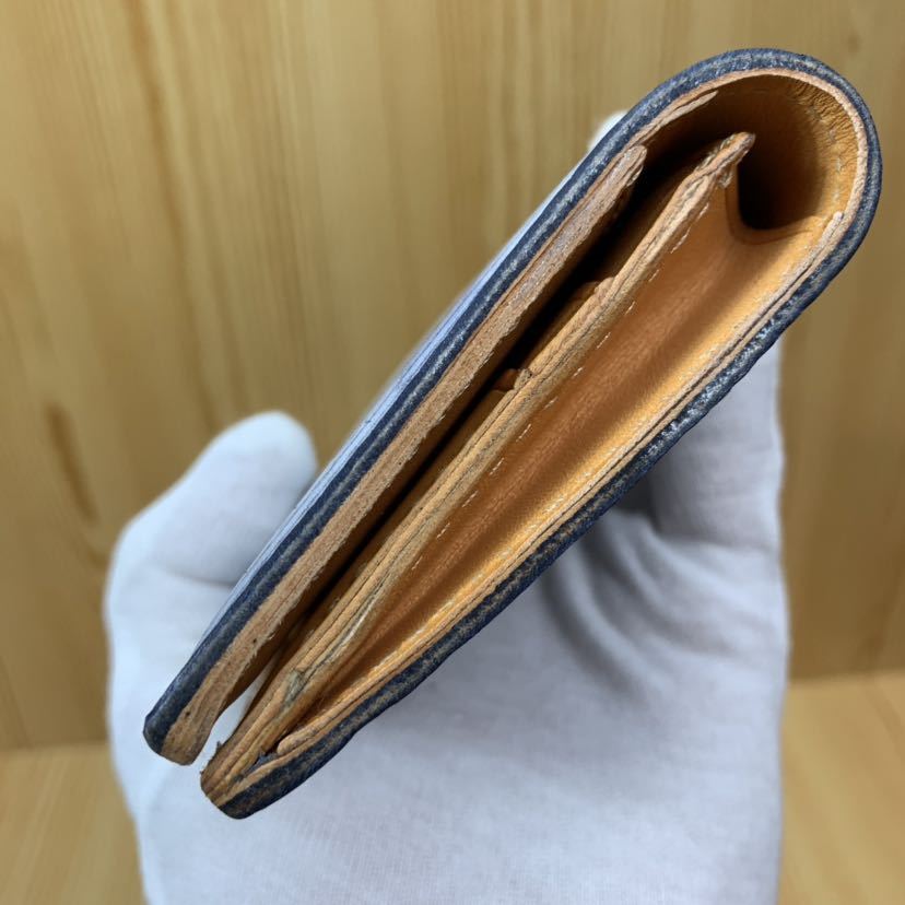 ブライドルレザー メンズ | ヌメ革 ロングウォレット 二つ折り長財布