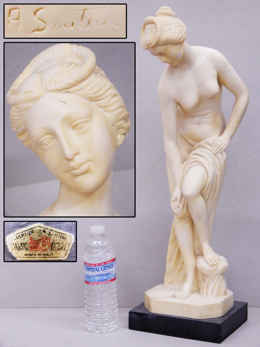 大人気，新作登場 ♯ A.Santini サンティーニ アレグレン 水浴 樹脂製 彫像 全身像 全高約cm イタリア製 置物 オブジェ 美術 デッサンなどに(西洋彫刻)｜売買されたオークション情報、yahooの商品情報をアーカイブ 西洋彫刻