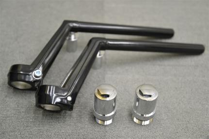 VFタイプ 黒＋①変換アダプター/旧車 ハンドル ゼファー400 39π車 専用 Χの初期 も可 コール セパレート ダイキャスト製 ロボハン