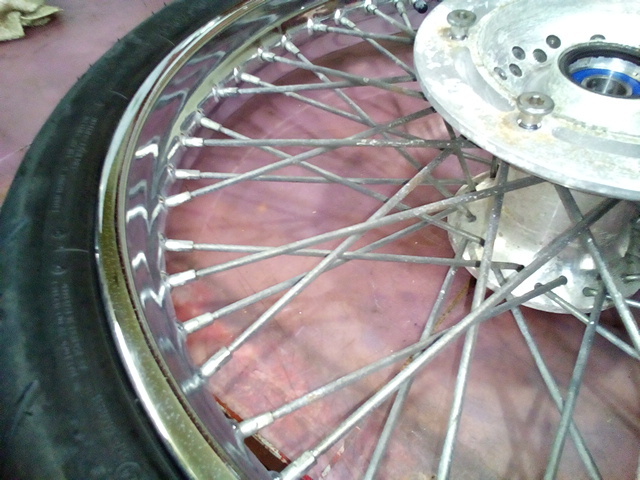 スティード400 VLS STEED VLS NC37 純正フロントホイール＆タイヤ