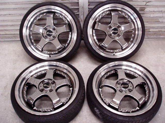 ステルスレーシング メッキ 17インチ 6J +45 PCD100-4H 165/40R17