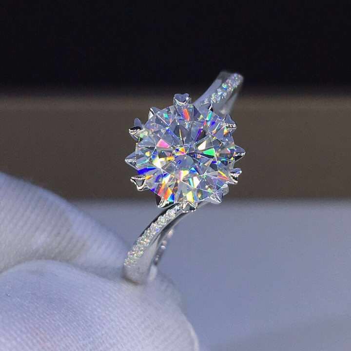 モアサナイト　1ct リング　K18コーティング モアサナイト リング k18 モアサナイト 1ct リング K18コーティング