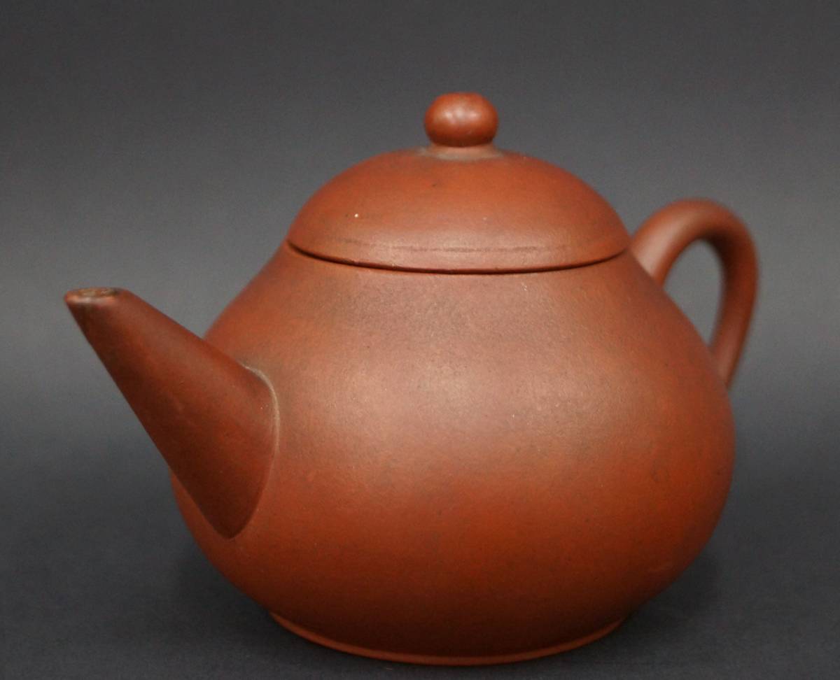 中国 朱泥 急須 紫砂 茶壷 清代-民国期 朱泥梨型壺（急須）（1616–1949CE 荊渓南孟臣製 在銘 荊渓恵孟臣 梨形朱泥急須 朱泥急須 HANASOUVI | 数量限定 「孟臣+急須」の落札相場・落札価格