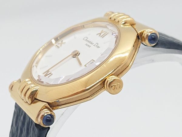 G0203-11/KK8000　Christian Dior　クリスチャンディオール　レディース腕時計　D64 151　ゴールド　白文字盤　デイト