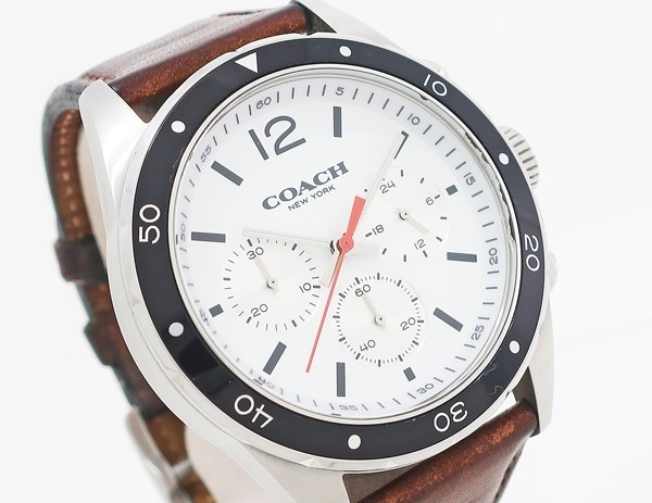 □【COACH コーチ】クロノグラフ メンズ クォーツ腕時計 メンズ 腕時計 クロノグラフ 30代 メンズ腕時計（ブランドコーチ・文字盤の種類クロノグラフ クロノグラフの通販