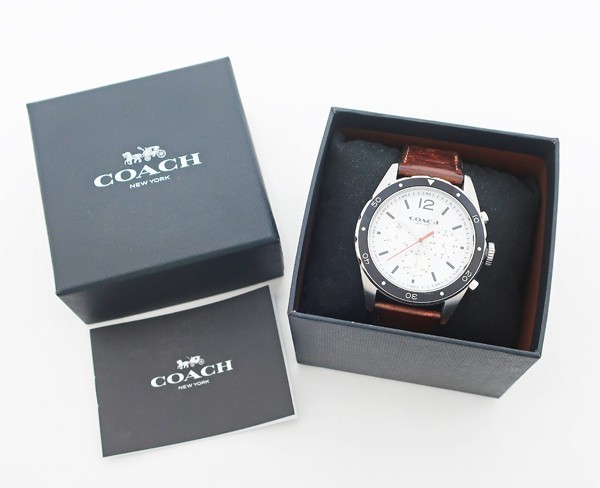 □【COACH コーチ】クロノグラフ メンズ クォーツ腕時計 メンズ 腕時計 クロノグラフ 30代 メンズ腕時計（ブランドコーチ・文字盤の種類クロノグラフ クロノグラフの通販