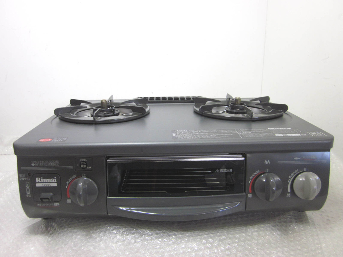 ○ 札幌～ 中古 リンナイ ガスコンロ LPガス RTS-336WNTS-L 2009年製 
