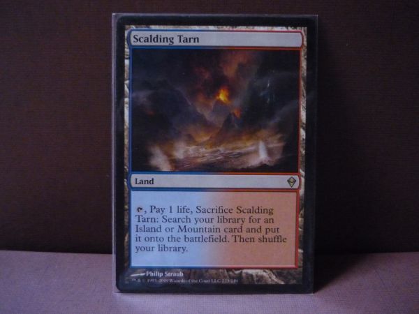 Foil】(439)□旧枠□《沸騰する小湖/Scalding Tarn》[MH2-BF]