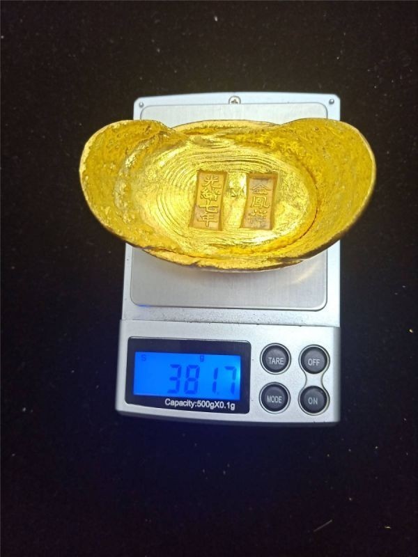 古銭 中国古銭 金鳳祥&frasl;光緒七年&frasl;貴重&frasl;元寶&frasl;金錠&frasl;旧蔵&frasl;中国 &frasl; 光緒七年 足赤 金塊 中国金錠 喜禄福寿 金鳳凰樣 コンプリート 重:700g 豊 中国 元寶 光緒元寶