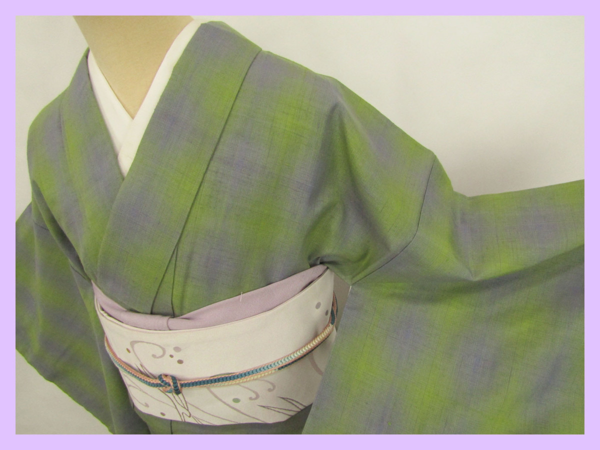 た*ご様 M28.4 乱菊　パステルカラー　正絹　小紋　袷　着物 M28.4 乱菊パステルカラー正絹小紋袷着物