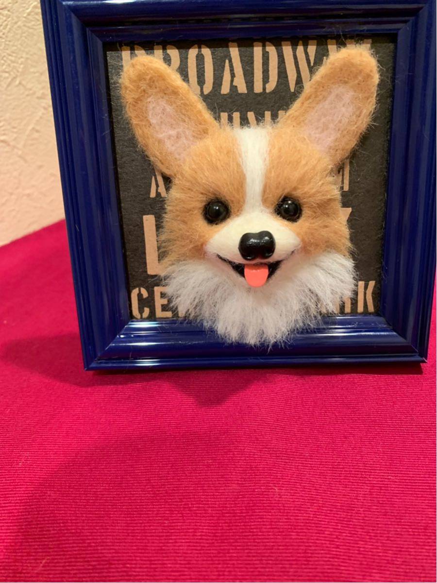 羊毛フェルト＊犬＊コーギー＊ハンドメイド＊フォトスタンド＊インテリア_1
