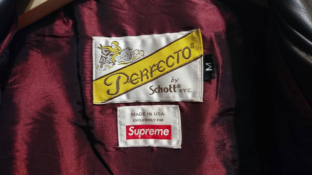 Supreme シュプリーム×Schott ショット 名作 カウレザーライダース 