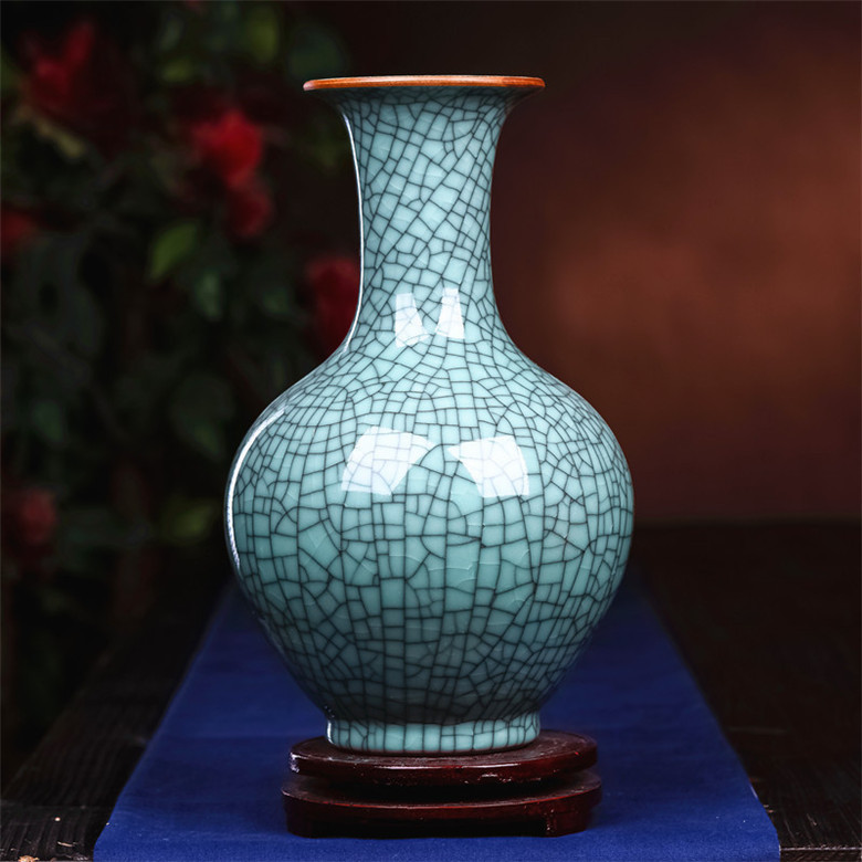【高品質，最新作】 文寶堂 氷の裂け釉 陶磁器の花瓶置物 擺件 賞物 精(青磁)｜売買されたオークション情報、yahooの商品情報をアーカイブ公開 - オークファン 骨董陶磁器一般