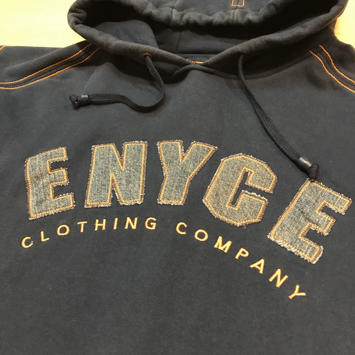 ENYCE エニーチェ ブランドロゴ プルオーバーパーカー ホワイト 2XL
