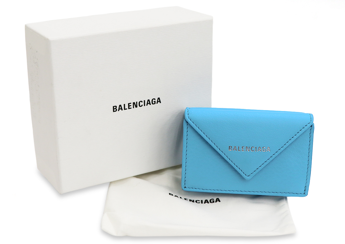 未使用品 BALENCIAGA （バレンシアガ） ペーパー ミニウォレット 新