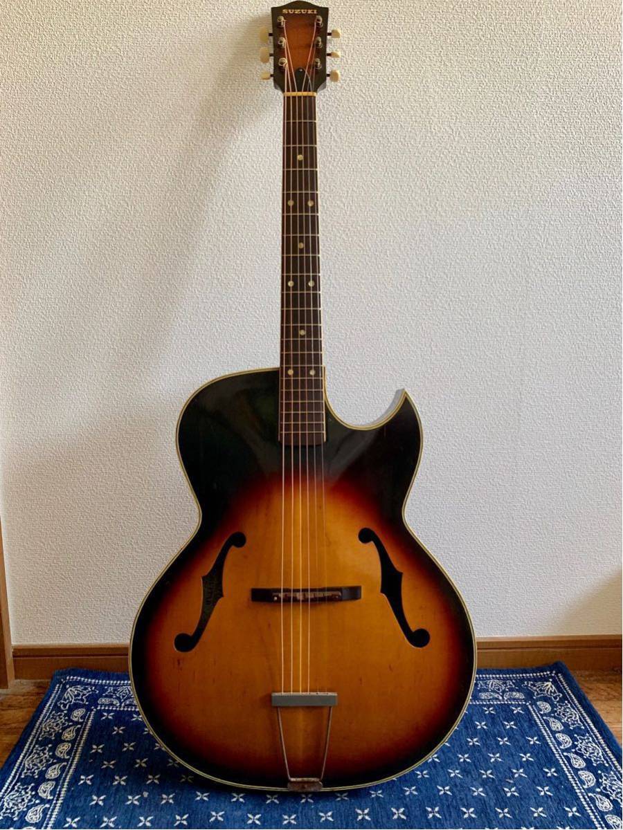品 1950年代 SUZUKI GUITAR P-20 スズキバイオリン ギター フルアコ