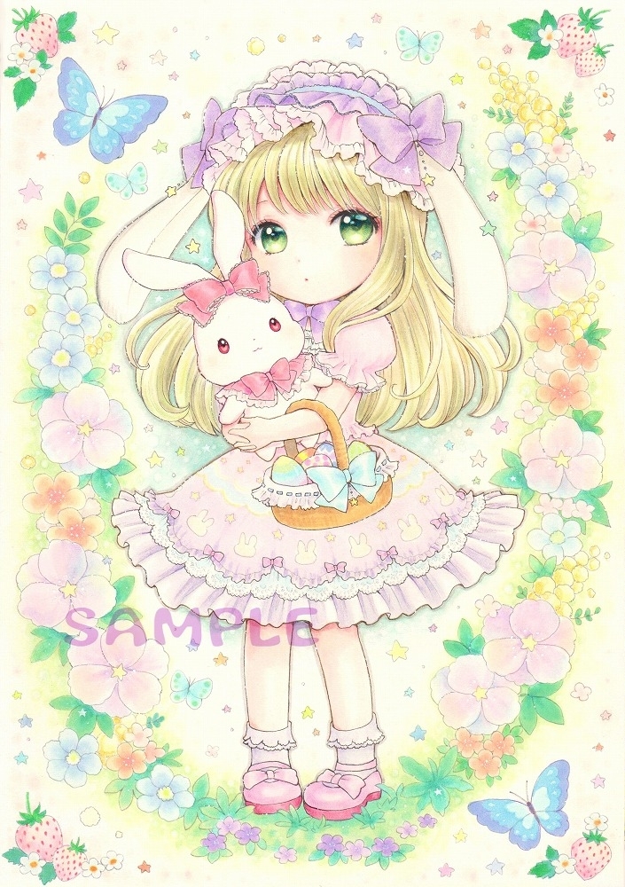 オリジナル手描きイラスト＊イースター② イースターのイメージ