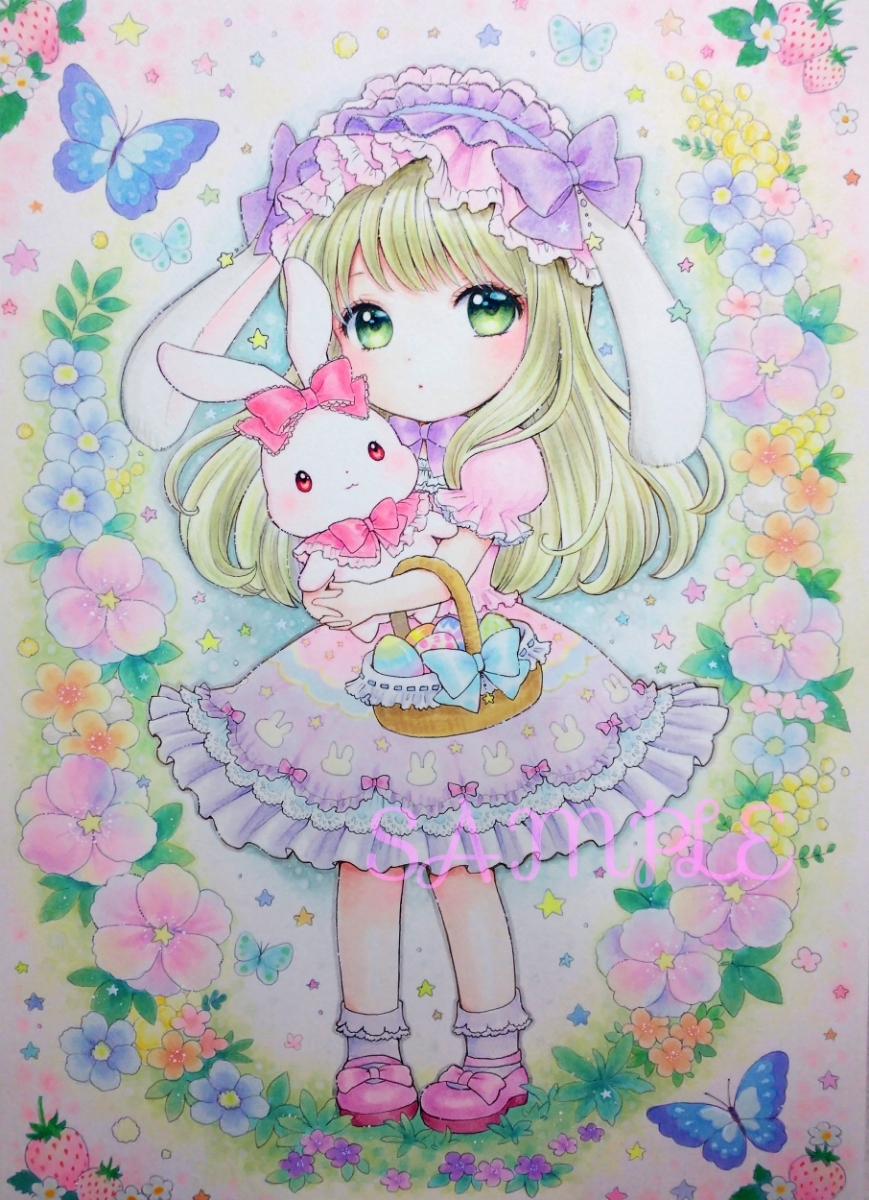オリジナル手描きイラスト＊イースター② イースターのイメージ