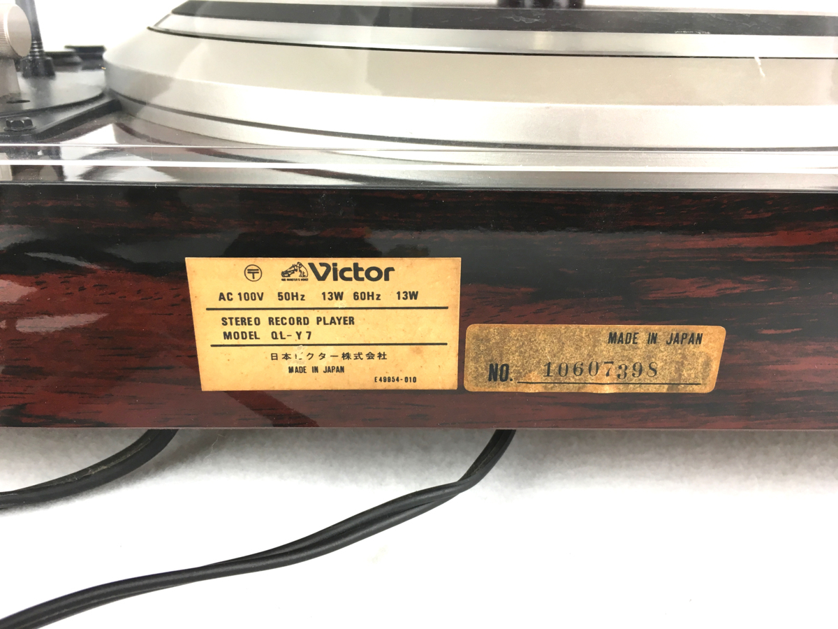 QL-Y7 ビクター Victor ジャンク ターンテーブル レコードプレーヤー 