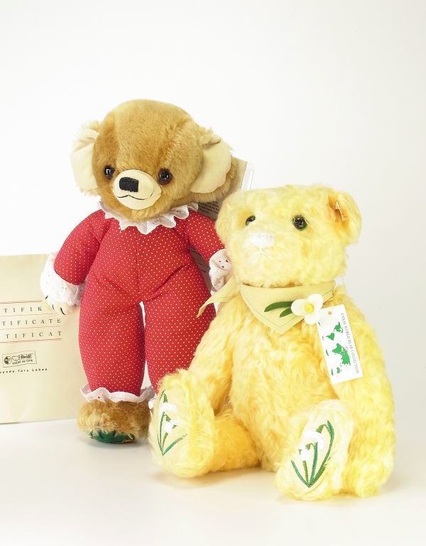 【新作入荷，新作登場】 /2点セット メリーソート 1956レプリカ/140体限定/プリンテッドチーキー シュタイフSteiff/スノードロップ/2000体限定 テディベア(体長10cm - 30cm)｜売買されたオークション情報、yahooの商品情報を 体長10cm - 30cm