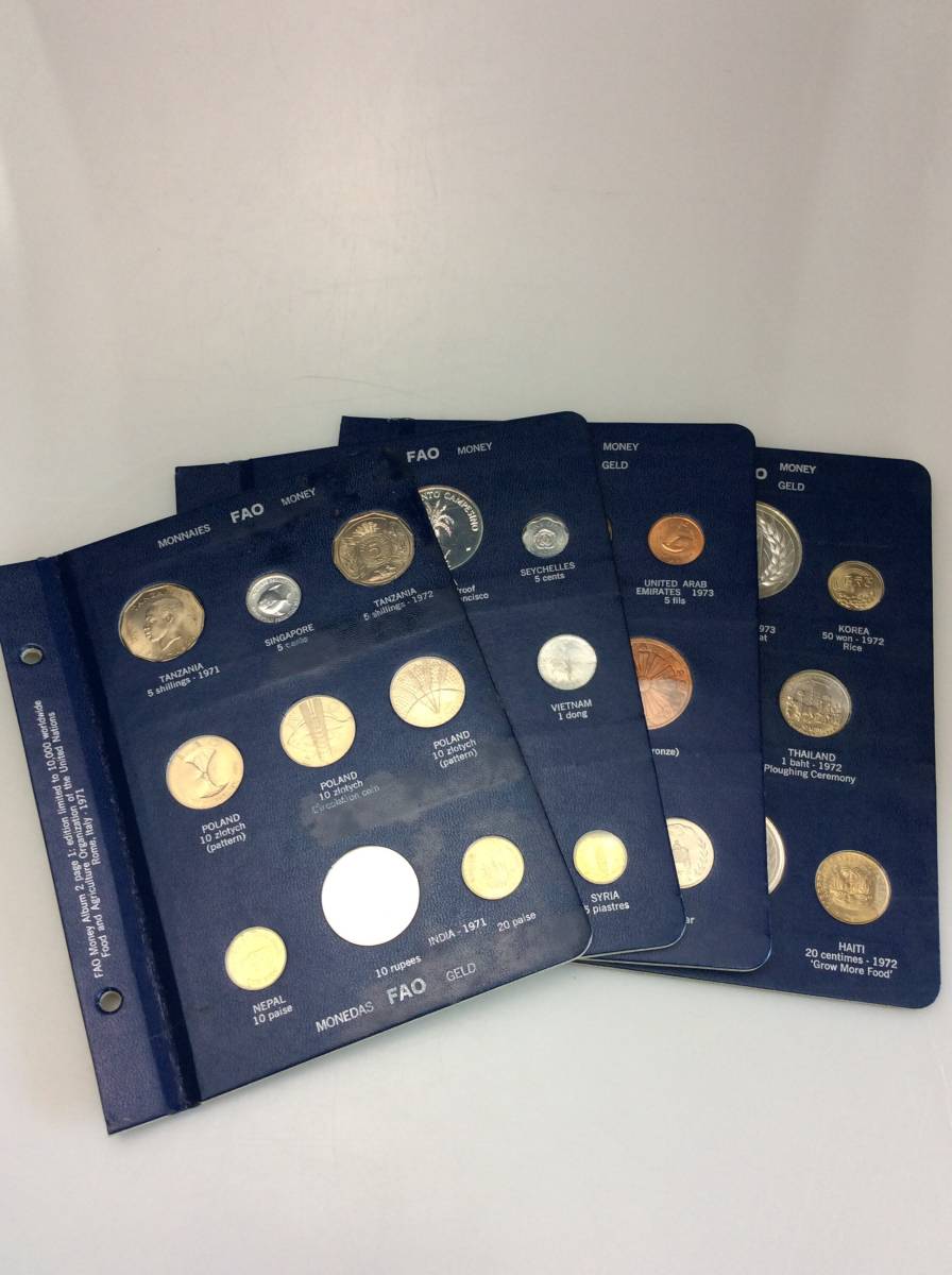 本物保証，品質保証 ③ FAO 海外コインアルバム 2 MONEY ALBUM ブルーホルダー 34コイン 表紙無し(貨幣)｜売買されたオークション情報、yahooの商品情報をアーカイブ公開 - オークファン その他