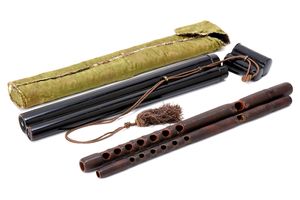 吹物 龍笛 煤竹製 龍笛 煤竹・樺巻 | 武蔵野楽器 【丸山・在銘 篠笛・