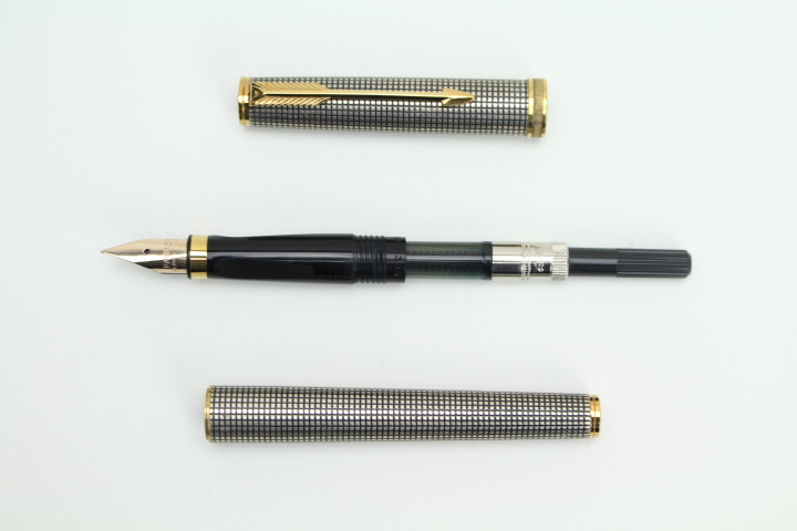動作確認済み◇万年筆◇PARKER パーカー 925 シルバー ペン先 14K XF
