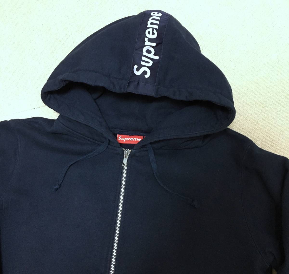 名作 Supreme シュプリーム 2014年 A/W Logo Tape Zip Up Hoodie Tee 