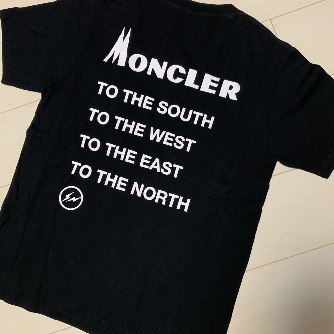 S 7 MONCLER GENIUS FRAGMENT モンクレール フラグメント Tシャツ 黒