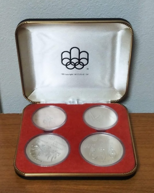 1976年　モントリオール　オリンピック　記念銀貨4枚セット　5ドル　10ドル　ケース付き　カナダ　Montreal　Olympic