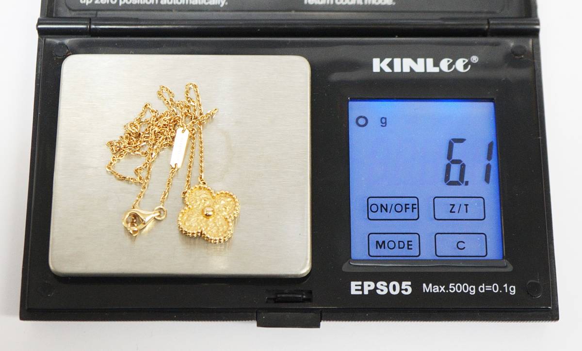 VanCleef&Arpels ヴァンクリーフ&アーペル ヴィンテージアルハンブラ ネックレス スモールモデル ゴールド G750刻印 ② ...