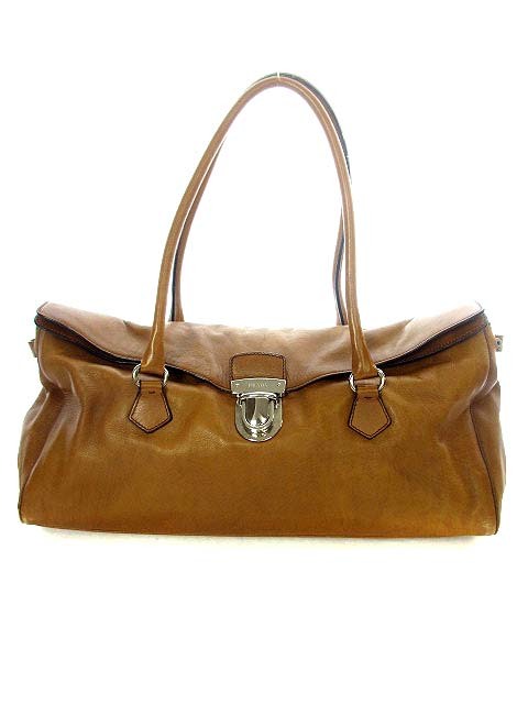 プラダ PRADA BR1255 ハンド トート バッグ キャメル レザー SUGHERO 