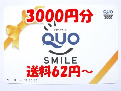 出品数2 送料62円～ クオカード 3000円分 ポイント消化