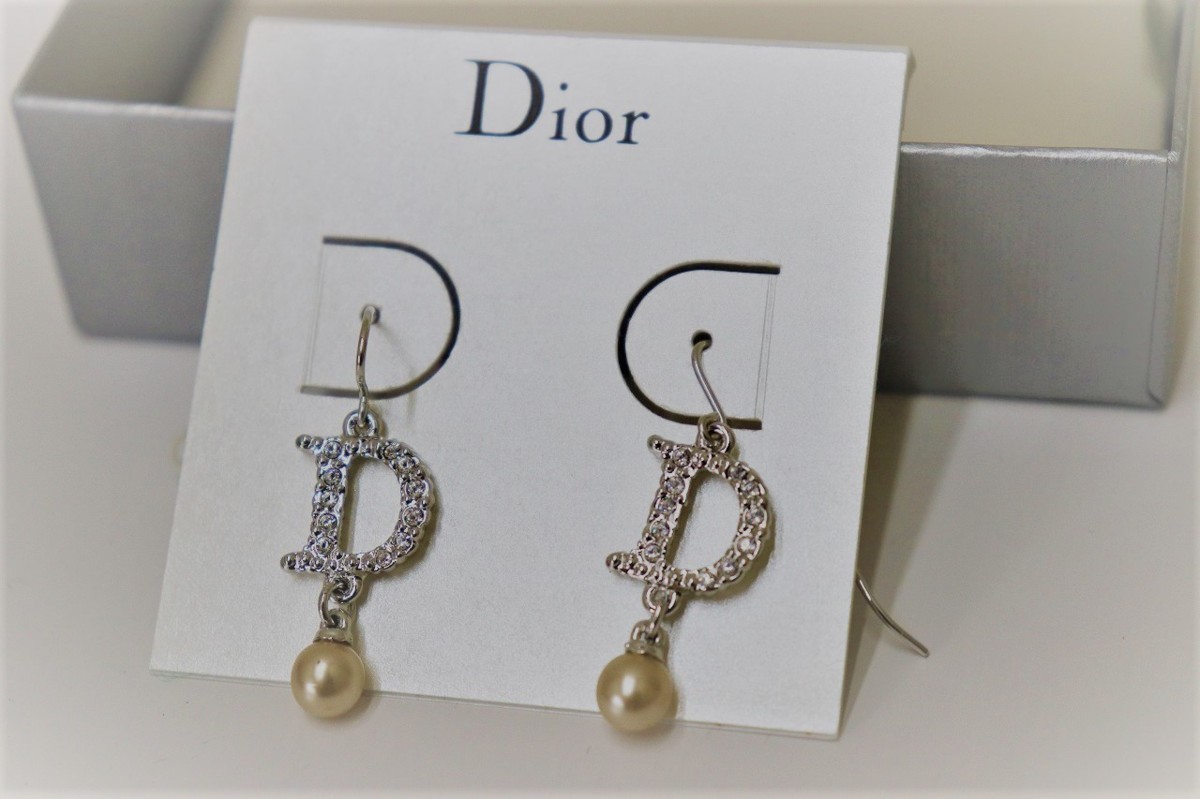 A5】Christian Dior クリスチャン・ディオール ロゴ ピアス ライン