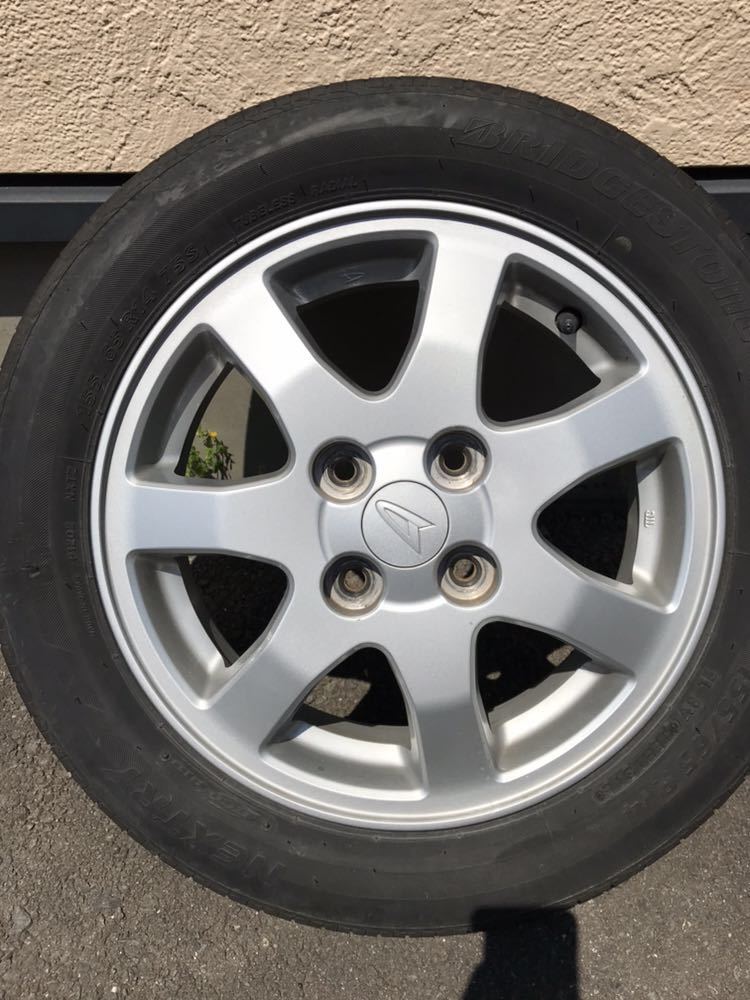 ダイハツ 純正 4本 155⁄65R14 14インチ タイヤ ホイール 軽四 中古アルミ＆