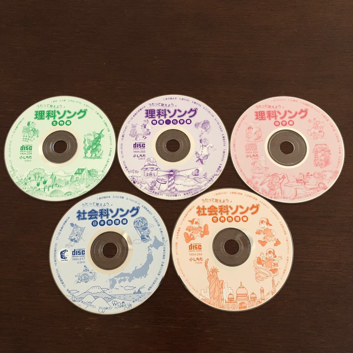 七田式社会理科ソング CDセット 5枚組◇中国美術