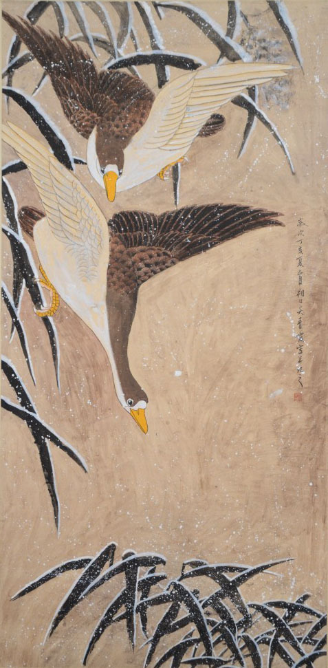 書法　中國美術　掛軸 掛け軸　名画 肉筆保証 紙本　書道　（呉青霞)