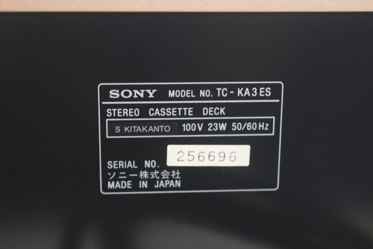 SONY カセットデッキ TC-KA3ES ジャンク品 家電、AV、カメラ カセット