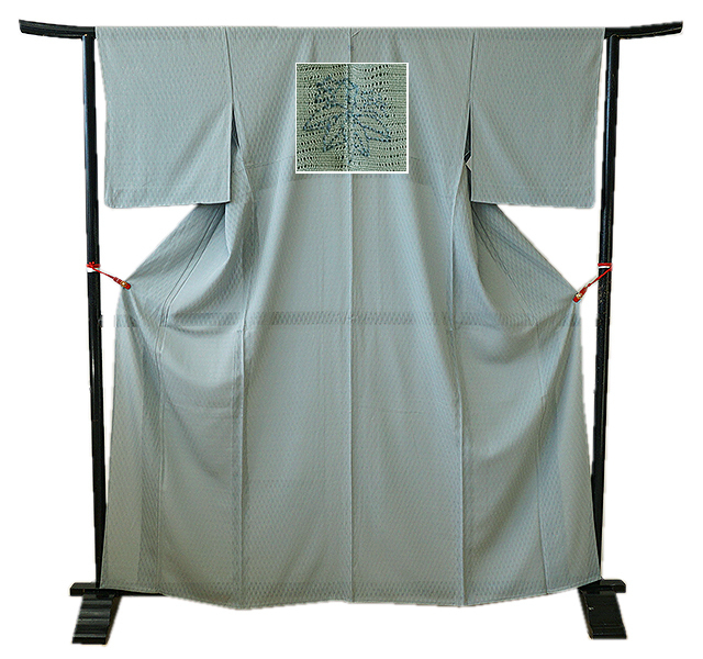 夏物 裄67.5cm 駒絽 無地 正絹 未使用 157cm～163cmＭs148 色無地 駒絽 夏物 レディース 時代屋 正絹 2点セット「濃藍・千草 夏