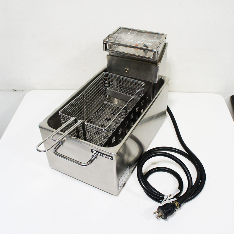 売り切り マルゼン 業務用 電気フライヤー 卓上 一槽式 100V ba8⁄9 maruzen