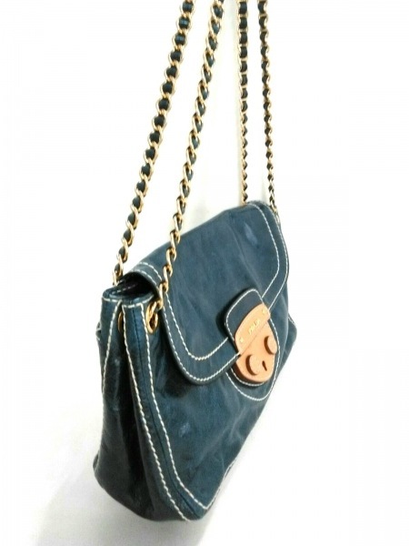 プラダ PRADA ショルダーバッグ BR4659 - レザー ネイビー×ベージュ 革 