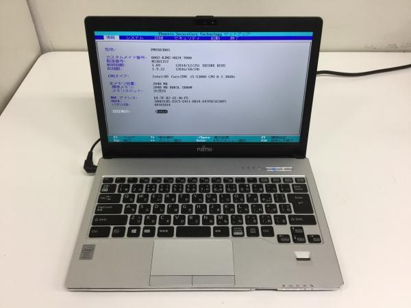 ジャンク!FUJITSU S935/K○Core i 5 5300U 2.30G 2G 128G SSD Windows
