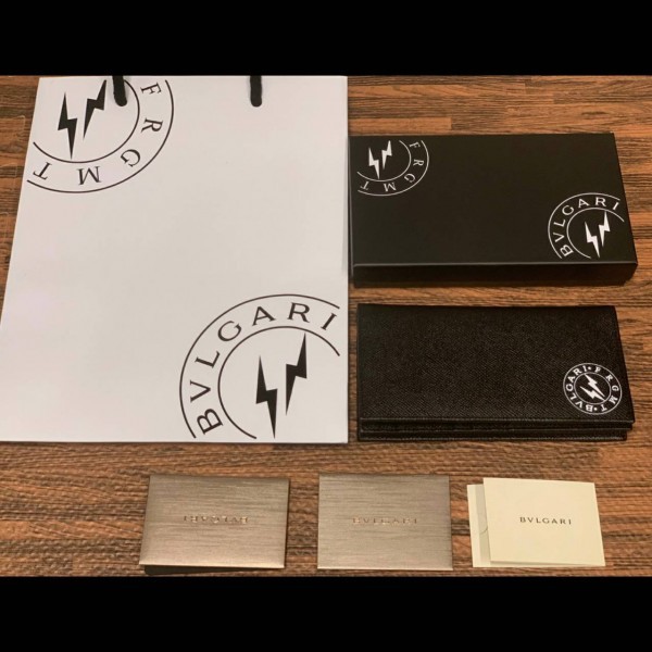 国内正規品★新品★【 BVLGARI × FRAGMENT by Hiroshi Fujiwara 】 ロングウォレット 黒 長財布 ブラック ブルガリ フラグメント